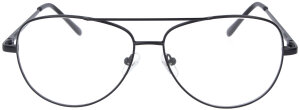Top Metall - Pilotenbrille / Einstärkenbrille BIG PILOT in Schwarz im zeitlosen Design, mit Federscharnier und individueller Sehstärke