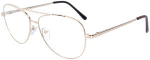 Top Metall - Pilotenbrille / Einstärkenbrille BIG PILOT in Gold im zeitlosen Design, mit Federscharnier und individueller Sehstärke