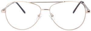 Top Metall - Pilotenbrille / Einstärkenbrille BIG PILOT in Gold im zeitlosen Design, mit Federscharnier und individueller Sehstärke