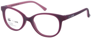 Moderne MILO & ME Kinderbrille SARA 85142 75 in Malve / Brombeer aus flexiblen Kunststoff + Zubehör