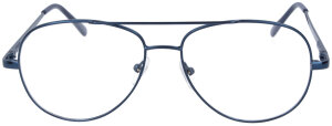 Klassische Metall - Pilotenbrille / Einstärkenbrille PILOT MK2 in Blau, mit Doppelsteg, Federscharnier und individueller Stärke