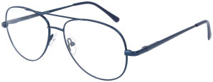 Klassische Zweistärkenbrille / Bifokalbrille PILOT MK2 in Blau mit Piloten - Form, Doppelsteg, Federscharnier und individueller Stärke