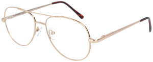 Klassische Zweistärkenbrille / Bifokalbrille PILOT MK2 in Gold mit Piloten - Form, Doppelsteg, Federscharnier und individueller Stärke