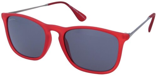 Stylische Montana Eyewear Sonnenbrille S34B aus mattem Kunststoff in Rot inkl. Softetui