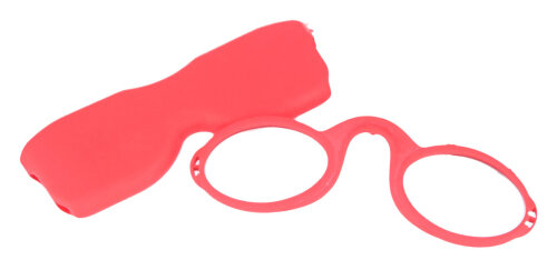 Praktischer Zwicker / Kneifer NR1 als Not Lesehilfe / Not Lesebrille in Rot +2,00 dpt
