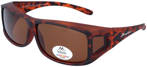 Montana Sonnenbrille / Überbrille MFO1A in Havanna matt - braune Tönung inkl. Etui