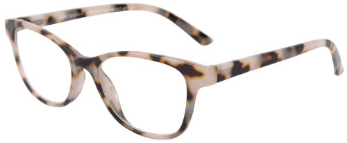 Schicke Kunststoff-Fertiglesebrille MARY in HAVANNA HELL mit Federscharnier