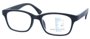  Fertige Gleitsichtbrille GEROLD - erweiterte Lesebrille / Arbeitsplatzbrille in Schwarz