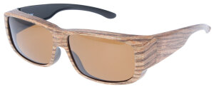 Sportliche Überbrille / Sonnenbrille im Holzlook mit...