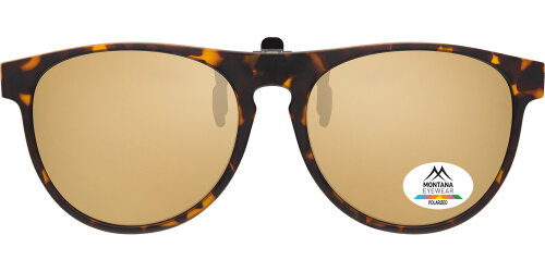 Polarisierender Sonnenschutz - Vorhänger/ Clip - groß, oval - in Havanna