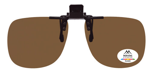 Sonnenschutzvorhänger / Sonnenclip - schwenkbar mit Polarisation - Groß - Braun