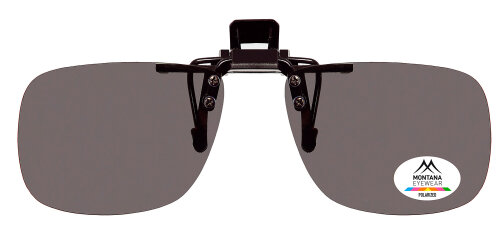 Sonnenclip / Sonnenschutzvorhänger in Klein - mit Polarisation, klappbar in Grau