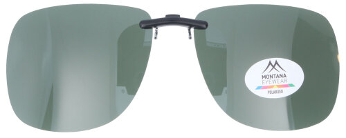 Sonnenschutz Vorhänger C11A mit Polarisation und UV-400 für Metallfassungen in Grün