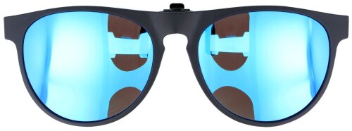 Polarisierender Sonnenschutz-Vorhänger - Schwenkbar in Schwarz mit blauer Verspiegelung