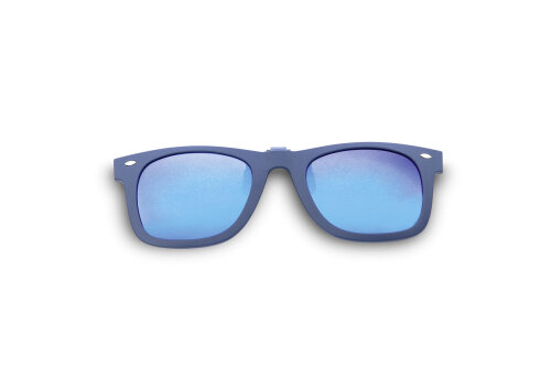 Polarisierender Sonnenschutz-Vorhänger in Blau - schwenkbar für schmale Fassungen