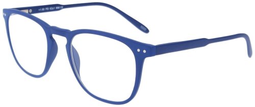 Moderne Fertiglesebrille aus blauem Kunststoff TOKIO mit Federscharnier