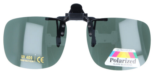 Kleiner Sonnenschutzvorhänger in Grau - Grün mit Polarisation