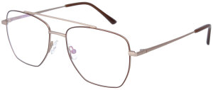 Moderne Metall - Brille JEFF in Gold mit Doppelsteg,...
