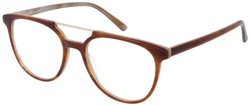 Kultige Kunststoff - Brille ASLAN in Braun mit Doppelsteg und Federscharnier , optional mit individueller Verglasung