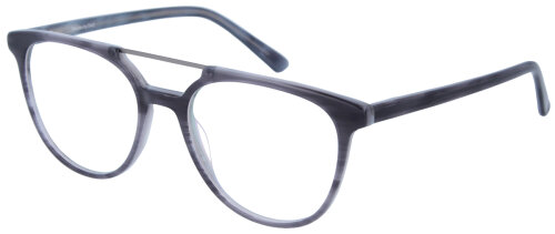 Kultige Kunststoff - Brille ASLAN in Grau mit Doppelsteg und Federscharnier , optional mit individueller Verglasung