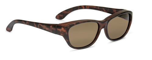 Polarisierende Kunststoff - Überbrille | oval, klassisch | in Havanna