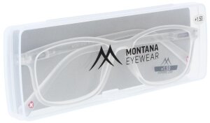 Transparente Lesebrille MR51D - extra flach aus flexiblem Kunststoff mit Federscharnier