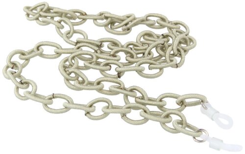 Filigrane Stoff - Brillenkette mit gewebten Kettengliedern im eleganten Olive