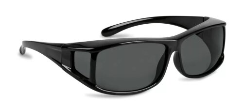 XXL - Kunststoff - Überbrille , polarisiert - rechteckig - in Schwarz