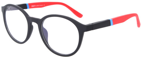 Moderne ZWO Kunststoff - Brillenfassung mit Blaulichtfilter in Schwarz / Rot