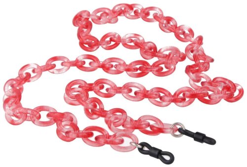 Fröhliche Brillenkette KC10 mit Gummischlaufe und Stopper im leuchtenden Rot