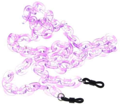Fröhliche Brillenkette KC10 mit Gummischlaufe und Stopper im leuchtenden Rosa