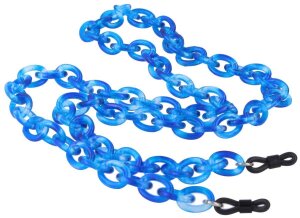 Fröhliche Brillenkette KC10 mit Gummischlaufe und...