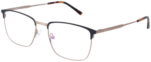 Schwarz-goldene Brille TIMO aus hochwertigem Metall - optional mit individueller Verglasung