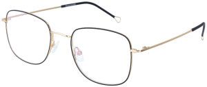 Schwarz-goldene Brille ANNA mit extra schmalem Rahmen -...