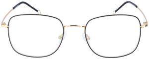 Schwarz-goldene Brille ANNA mit extra schmalem Rahmen -...