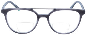Stylische Bifokalbrille ASLAN in Grau mit Federscharnier...