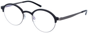 Runde Panto-Bifokalbrille ILONA in Schwarz-Grau mit...