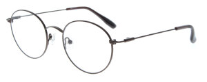 Moderne Panto-Brille MOMO aus braunem Metall optional mit Verglasung