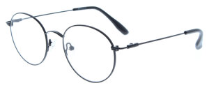 Moderne Panto-Brille MOMO aus schwarzem Metall optional mit Verglasung