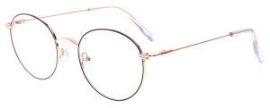 Moderne Panto-Brille MOMO aus roségoldenem Metall...