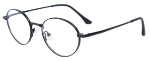 Dezente Brille ANOUK in Panto-Form aus schwarzem Metall optional mit Verglasung