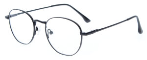 Runde Brille DYLAN aus schwarzem feinem Metall optional...