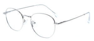 Runde Brille DYLAN aus silbernem feinem Metall optional...
