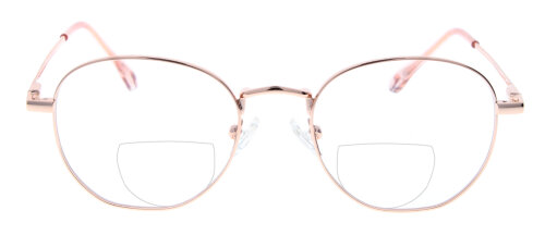 Feine Metall-Bifokalbrille DYLAN in edlem Roségold mit individueller Stärke