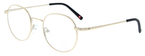 Panto - Brille MARTIN in Gold aus robustem Metall optional mit individueller Stärke
