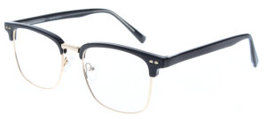 Schwarz-Goldene Brille SANJA aus Metall und Kunststoff optional mit Verglasung