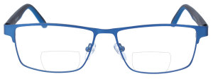 Blaue Bifokalbrille TOMKE mit flexiblen Kunststoffbügeln und individueller Stärke