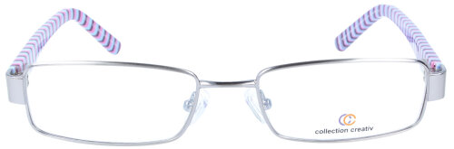 Schmale Fassung CC 1481-590 in Silber aus Metall mit Kunststoffbügeln