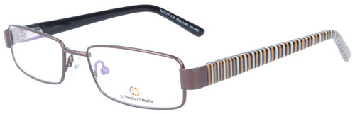 Schmale Fassung CC 1481-660 in Braun aus Metall mit Kunststoffbügeln