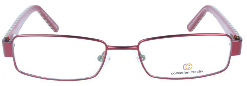 Schmale Fassung CC 1481-900  in Rot aus Metall mit Kunststoffbügeln